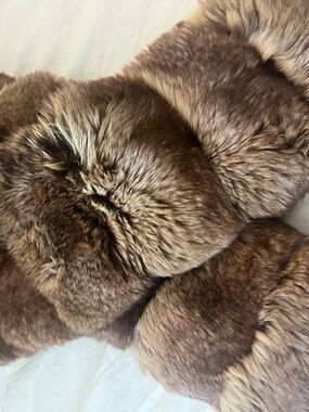 PRADA Brown chinchilla scarf